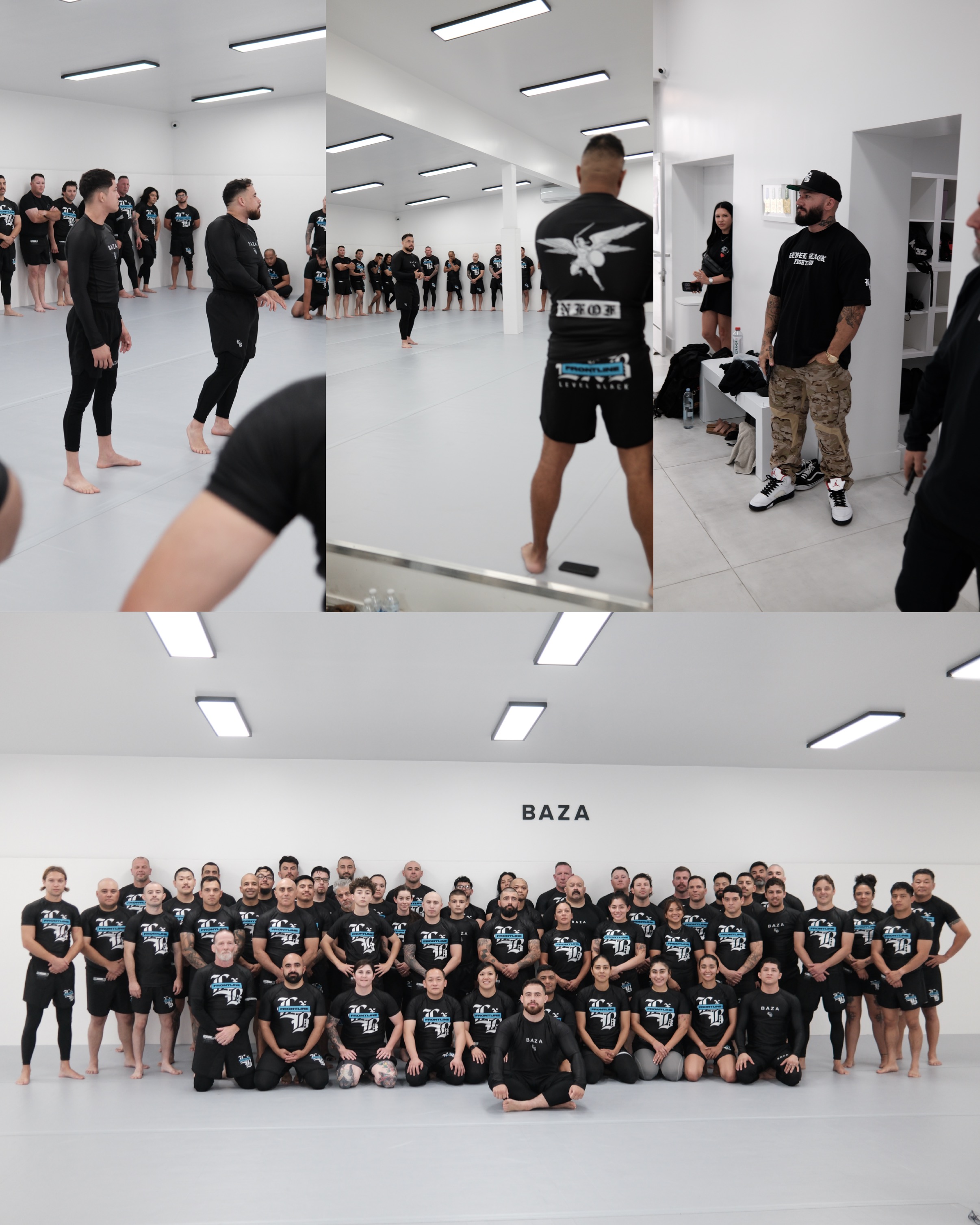 BAZA Jiu-Jitsu team photo — full academy group on the mat